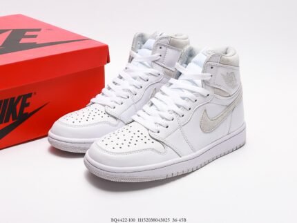 All White High-Top Sneakers