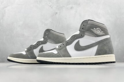 Gray and White Low-Top Sneakers