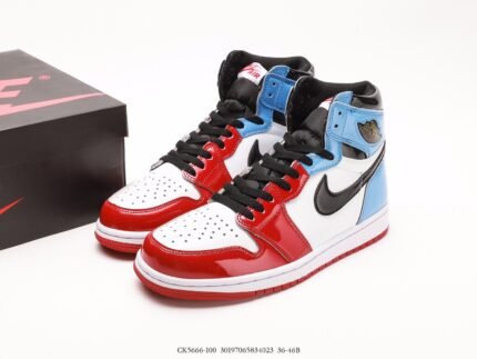 Red, White, and Blue High-Top Sneakers
