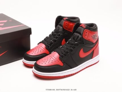 Black and Red High-Top Sneakers