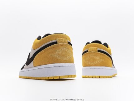 Yellow and black Air Jordan sneakers