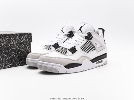 White sneakers with black mesh accents, minimalist style