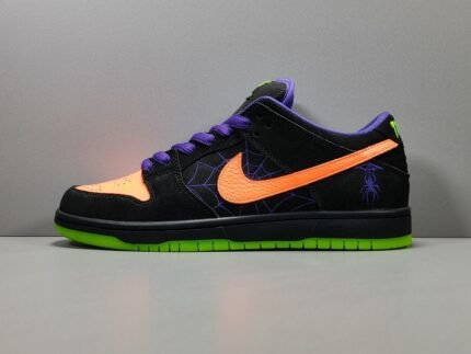 Black Low-Top Sneakers with Neon Accents