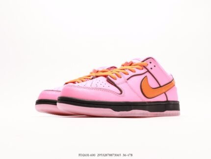 Pink and Orange High-Top Sneakers