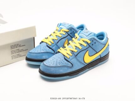 Blue and Yellow Low-Top Sneakers