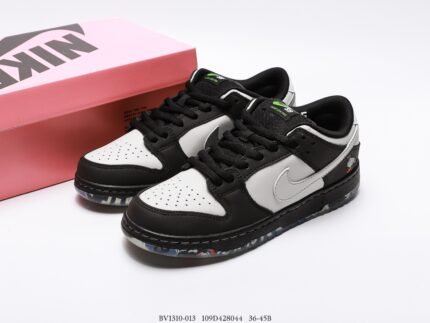 Black and White Nike Dunk Sneakers