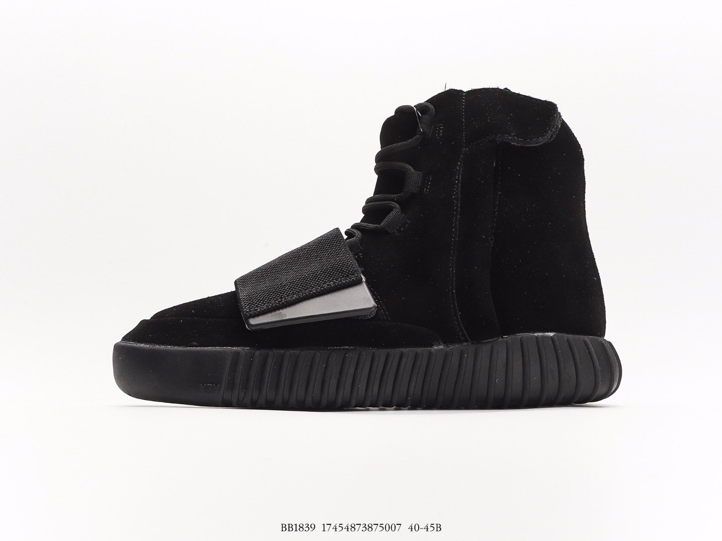 Modern Black High-Top Sneaker Black high-top sneaker with grey accent
