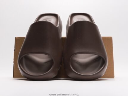 Chocolate-colored slides on a brown cardboard