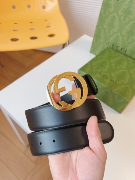 Black Belt with Gold Buckle