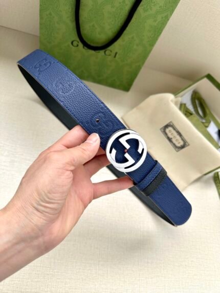 Blue Belt with Silver Buckle