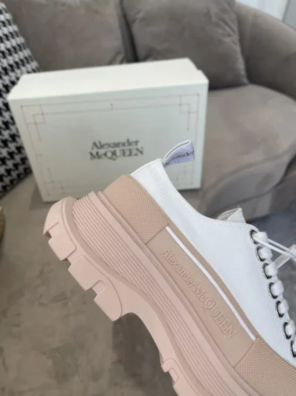 Alexander McQueen Tread Slick Lace Up White Pink Sole 2 800x1067