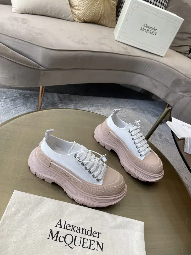 Alexander McQueen Tread Slick Lace Up White Pink Sole 3 800x1067