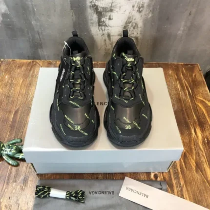 Balenciaga Triple S Sneaker Black Green Logo 4 800x800