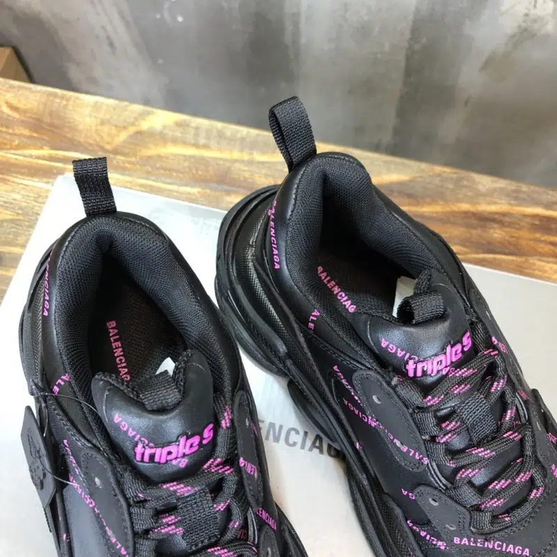 Balenciaga Triple S Sneaker Black Pink Logo 7 800x800