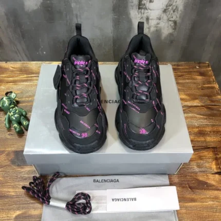 Balenciaga Triple S Sneaker Black Pink Logo 8 800x800