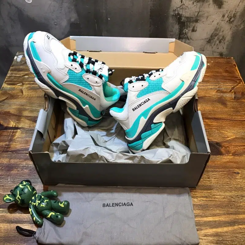 Balenciaga Triple S Sneaker White Turquoise 1 800x800