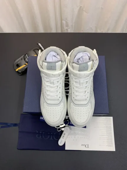 DIOR B27 High Top Sneaker White Logo 6 800x1067