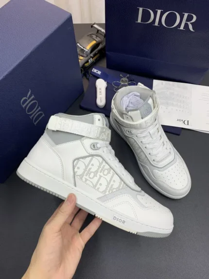 DIOR B27 High Top Sneaker White Logo 9 800x1066